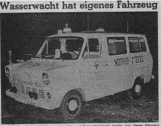 erstes Wasserwachtsfahrzeug in Schwabach
